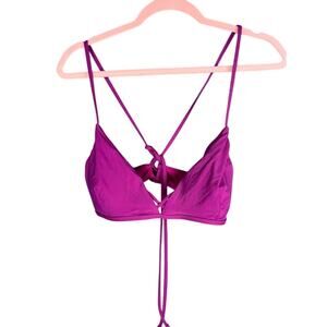 Athleta Bikini Top Women's Size XL Adjustable back Criss Cross Swimsuit Strappy